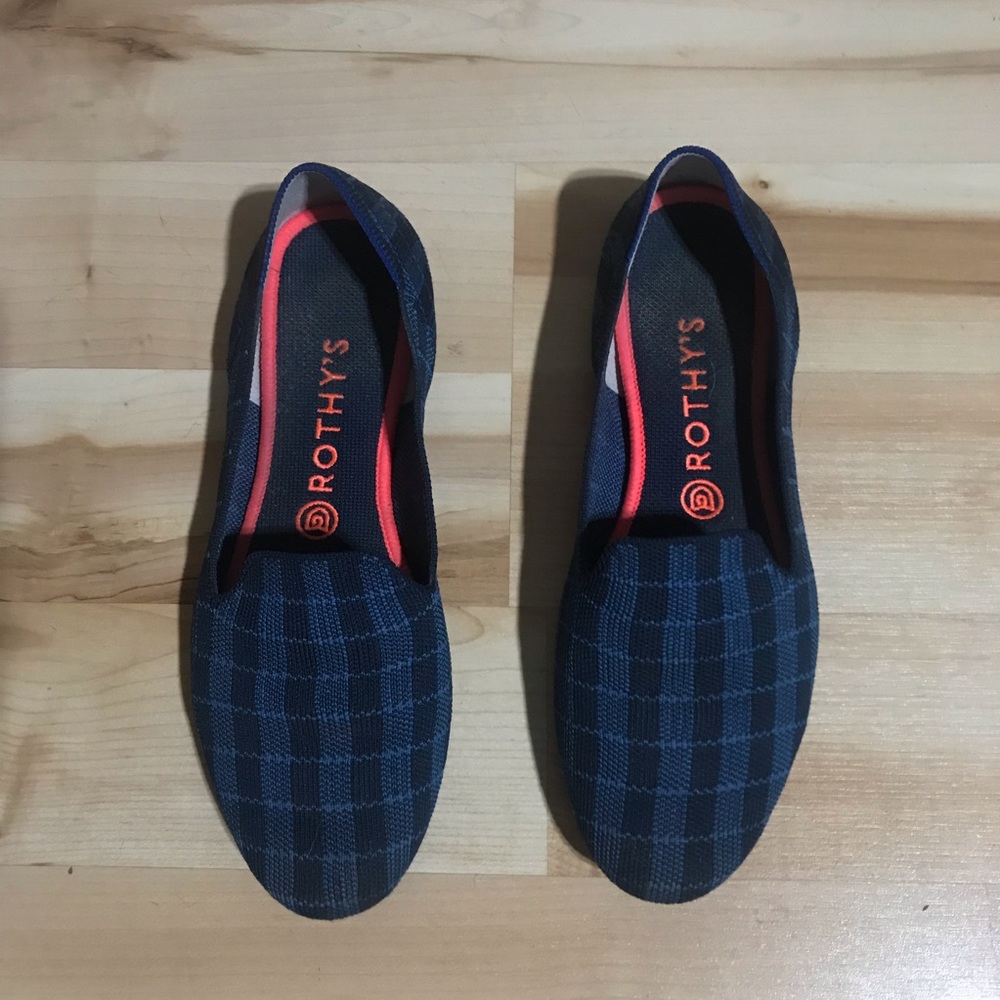 Blue Gingham Rothy’s Loafers